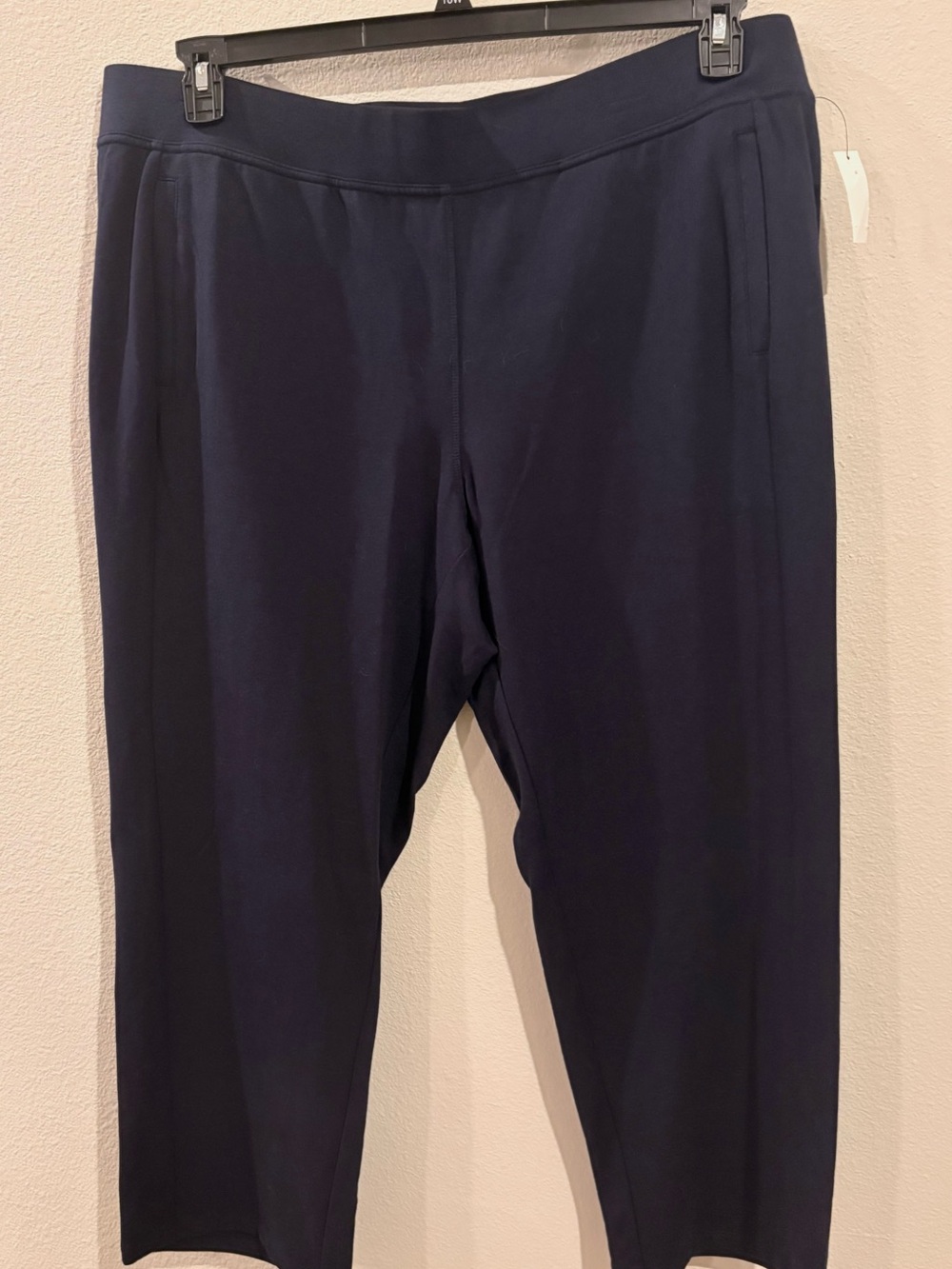 Talbots Dark Navy Pull-On Cropped Straight Pants